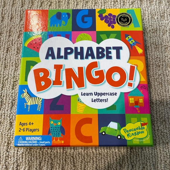 Peaceable Kingdom | Toys | Peaceable Kingdom Alphabet Bingo Letter ...